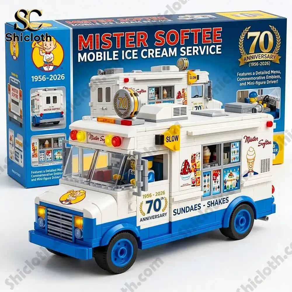 Mister Softee Mobile Ice Cream Service 70th Anniversary Building Brick Set