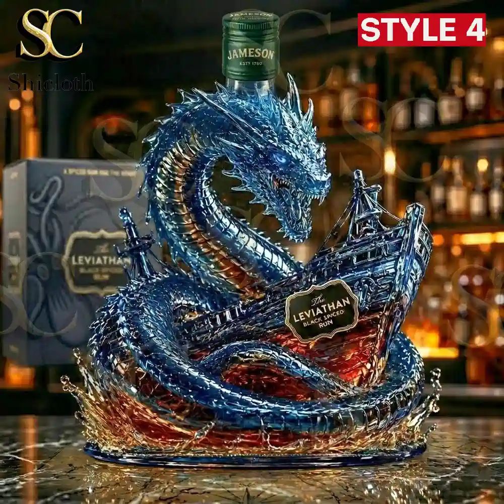 Leviathan Collectible Commemorative Black Rum 3D Sculpted Collector’s Edition Bottle