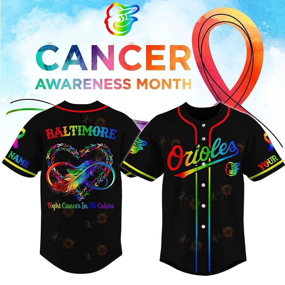 All MLB Teams x Cancer Awareness Month Personalized Special Edition Jersey