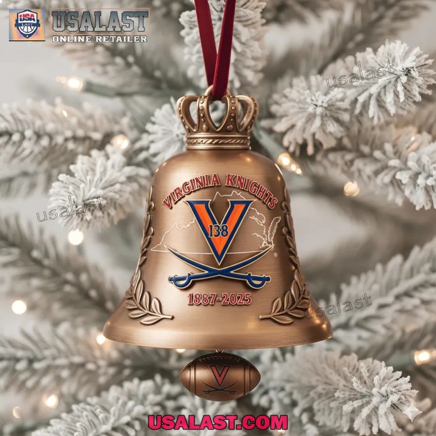 Virginia Cavaliers 138th Anniversary Christmas Bell Ornament