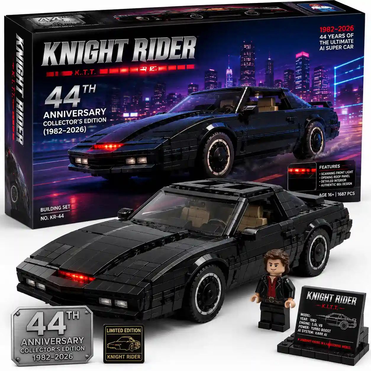 Knight Rider K.I.T.T. 44th Anniversary Collector Building Set
