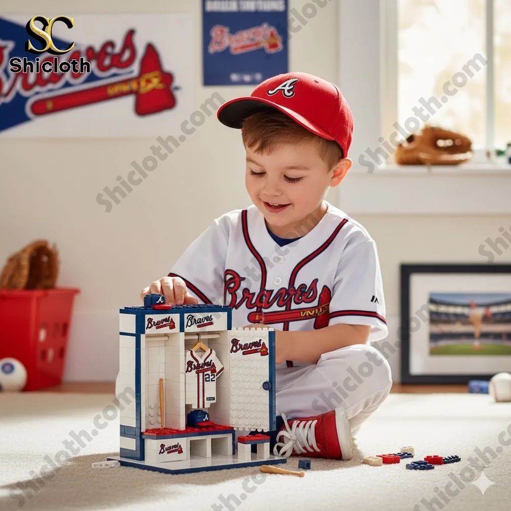 Atlanta Braves Locker Room Building Blocks