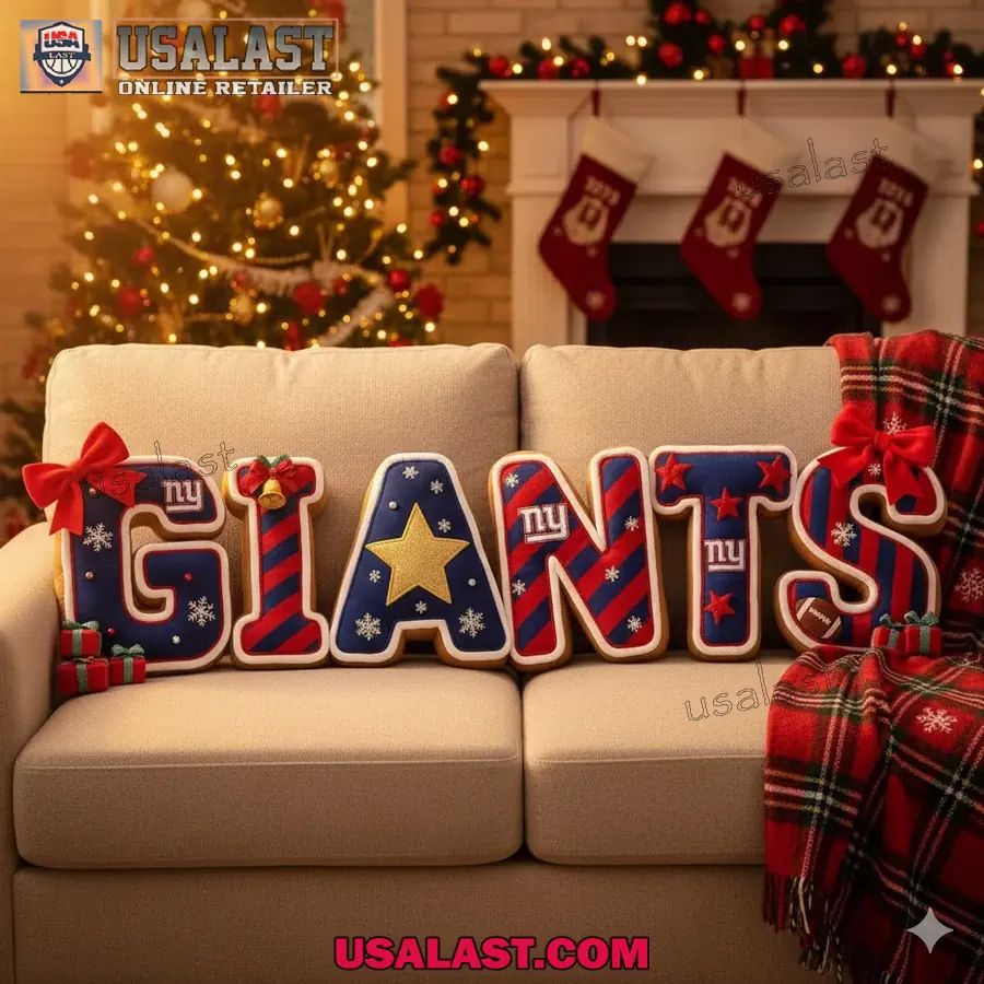 New York Giants Christmas Plush Pillow