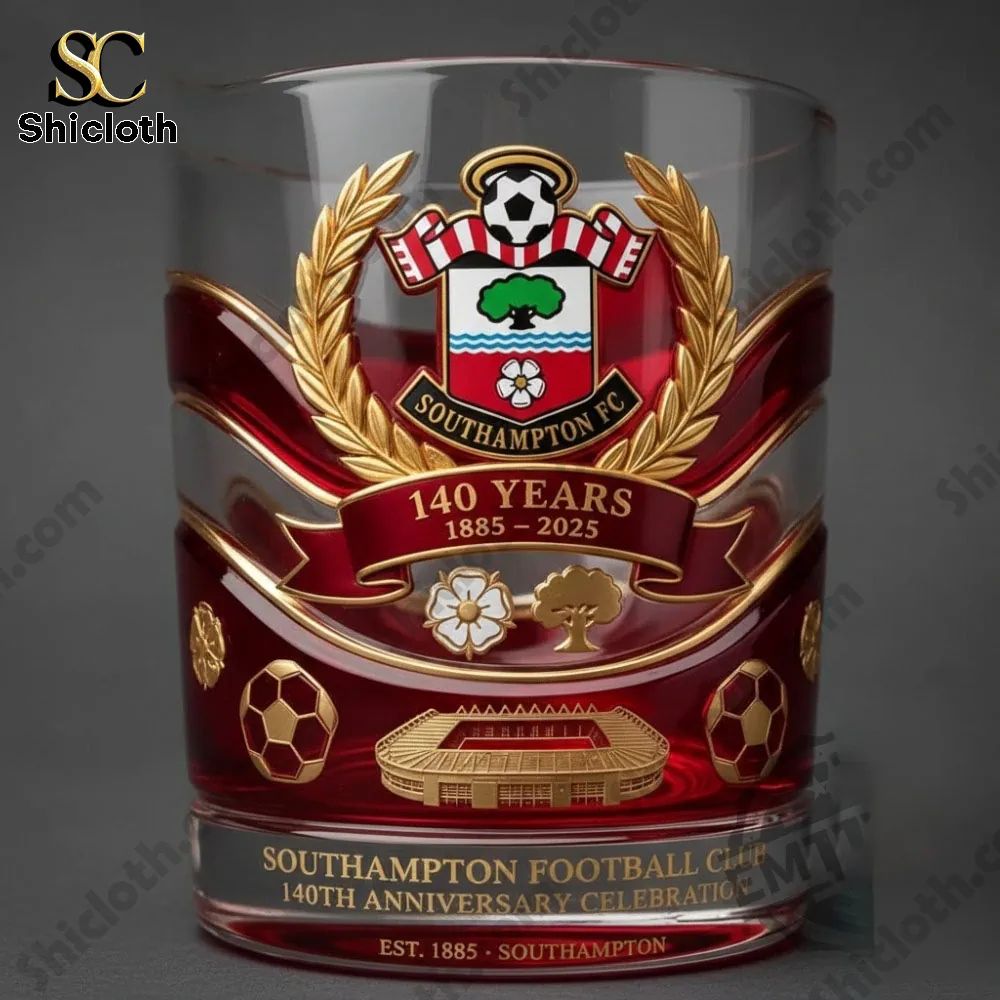 Southampton Fc 140Th Anniversary Commemorative Glass
