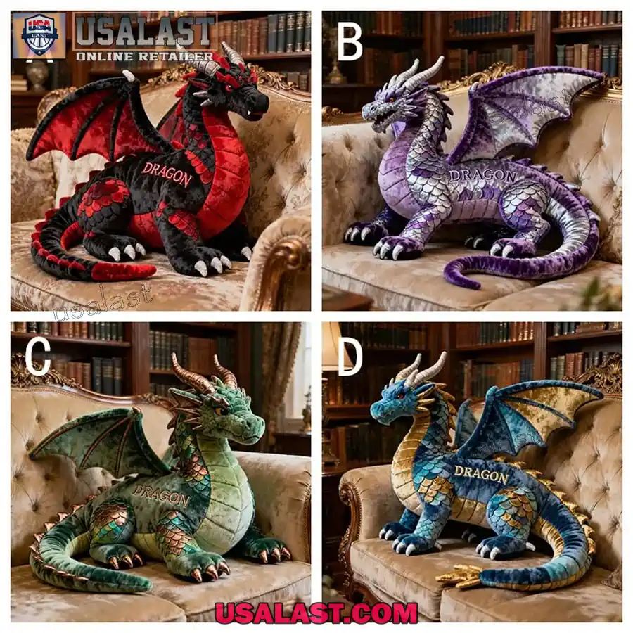 Personalized Dragon Custom Shape Plush Pillow
