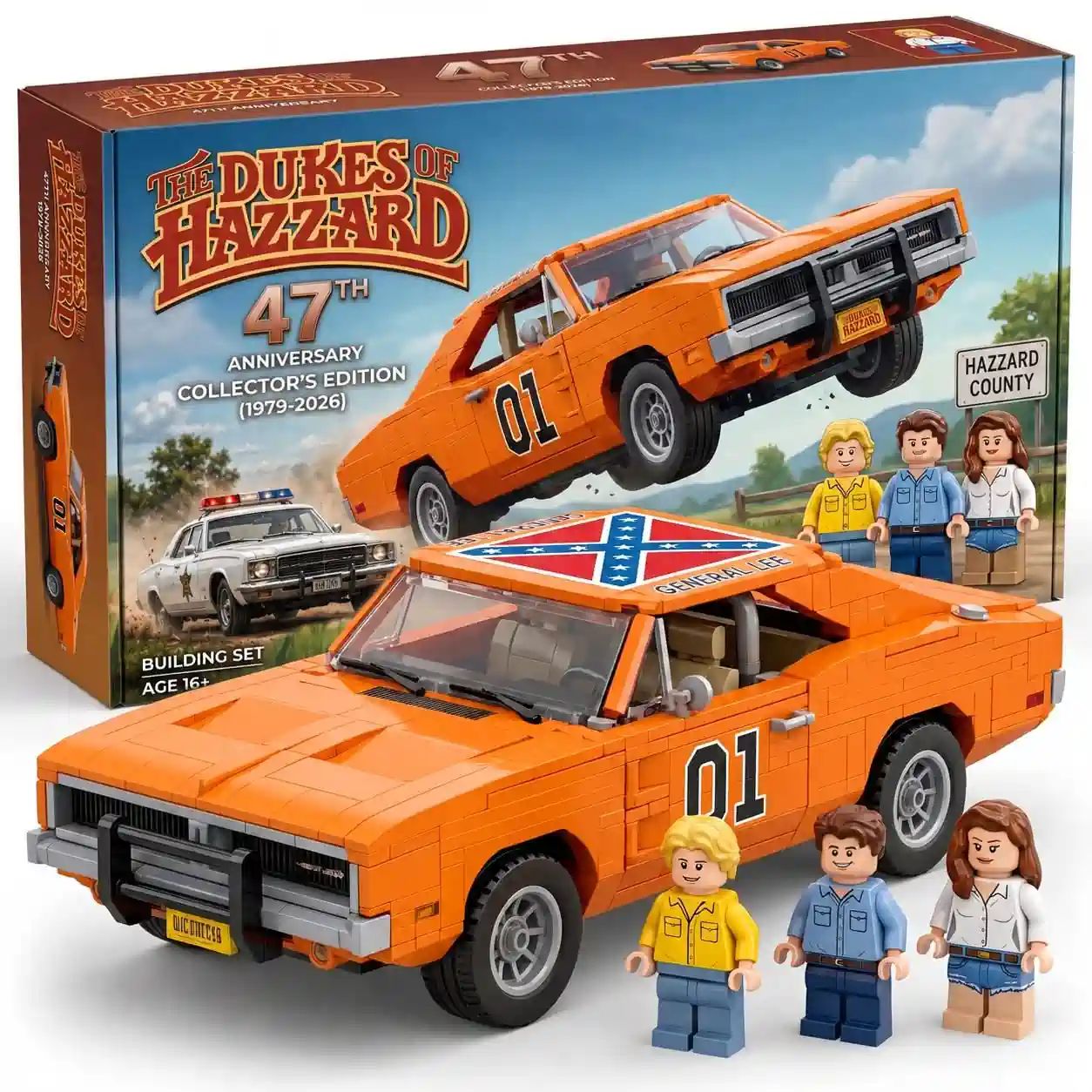 The General Lee Dukes of Hazzard Dodge Charger Building Brick Set