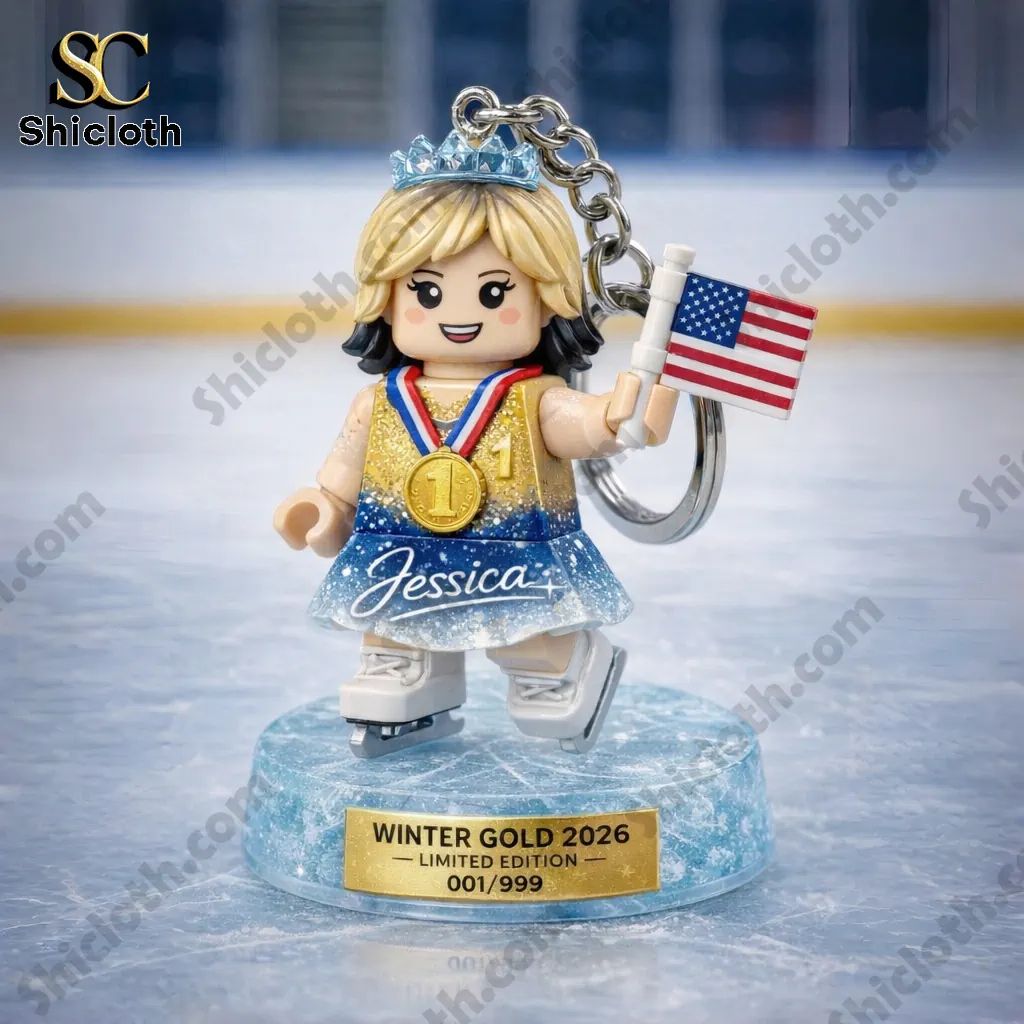 Winter Gold 2026 Champion Skater Collector Keychain