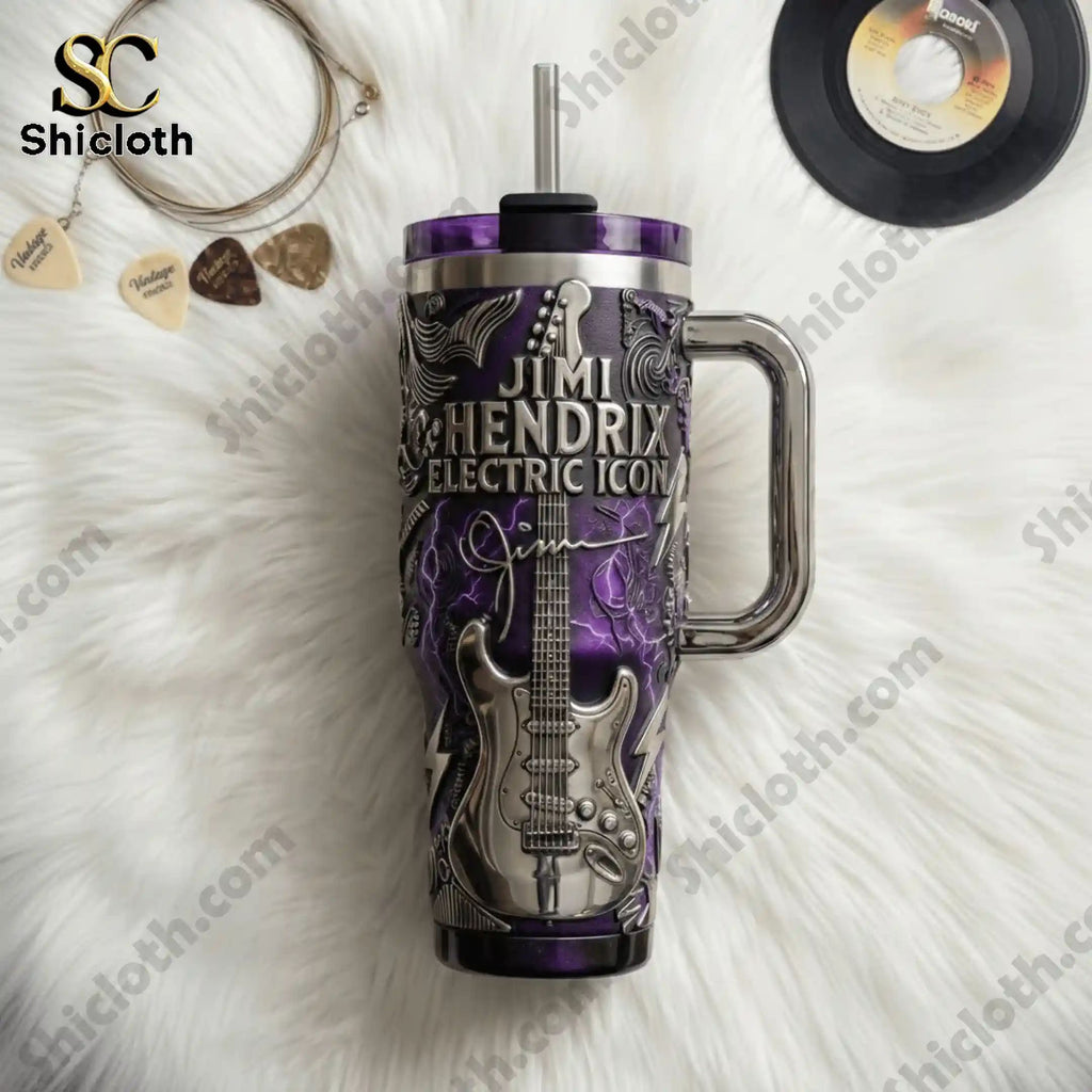 Jimi Hendrix Electric Icon 40oz Tumbler With Handle