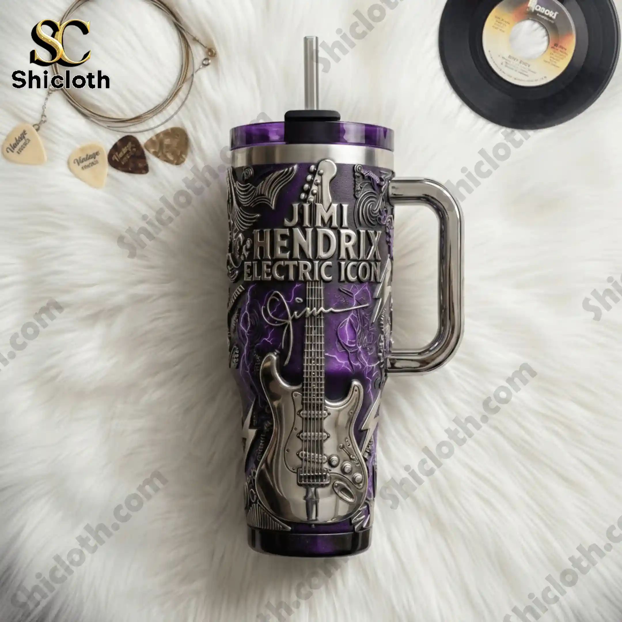 Jimi Hendrix Electric Icon 40oz Tumbler With Handle