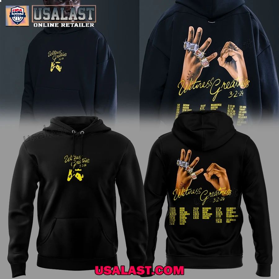 Los Angeles Lakers Witness Greatness 32 34 Hoodie