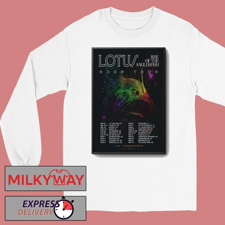 Poster Lotus Rise Of The 2026 Anglerfish Tour shirt