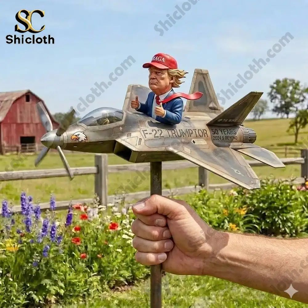 Donald Trump x F-22 Raptor Wind Spinner For Garden