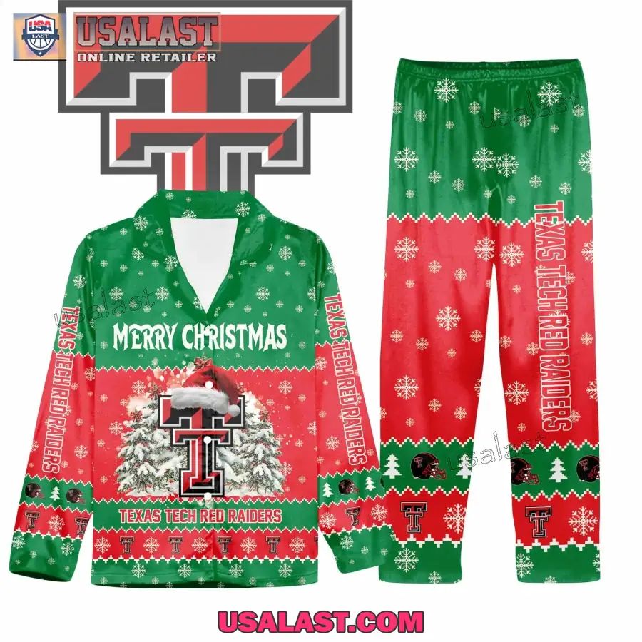 Texas Tech Red Raiders Button Pajamas Set