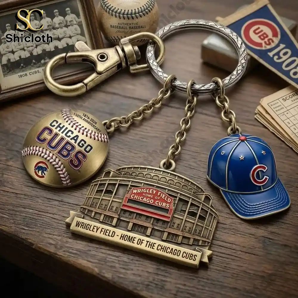Chicago Cubs 150th Anniversary keychain