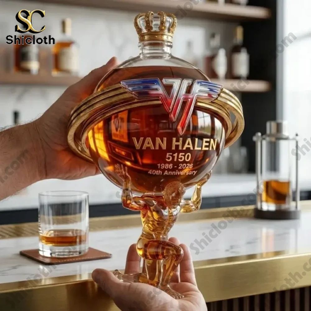 Van Halen Rock Band 5150 Album 40th Anniversary Whiskey Bottle