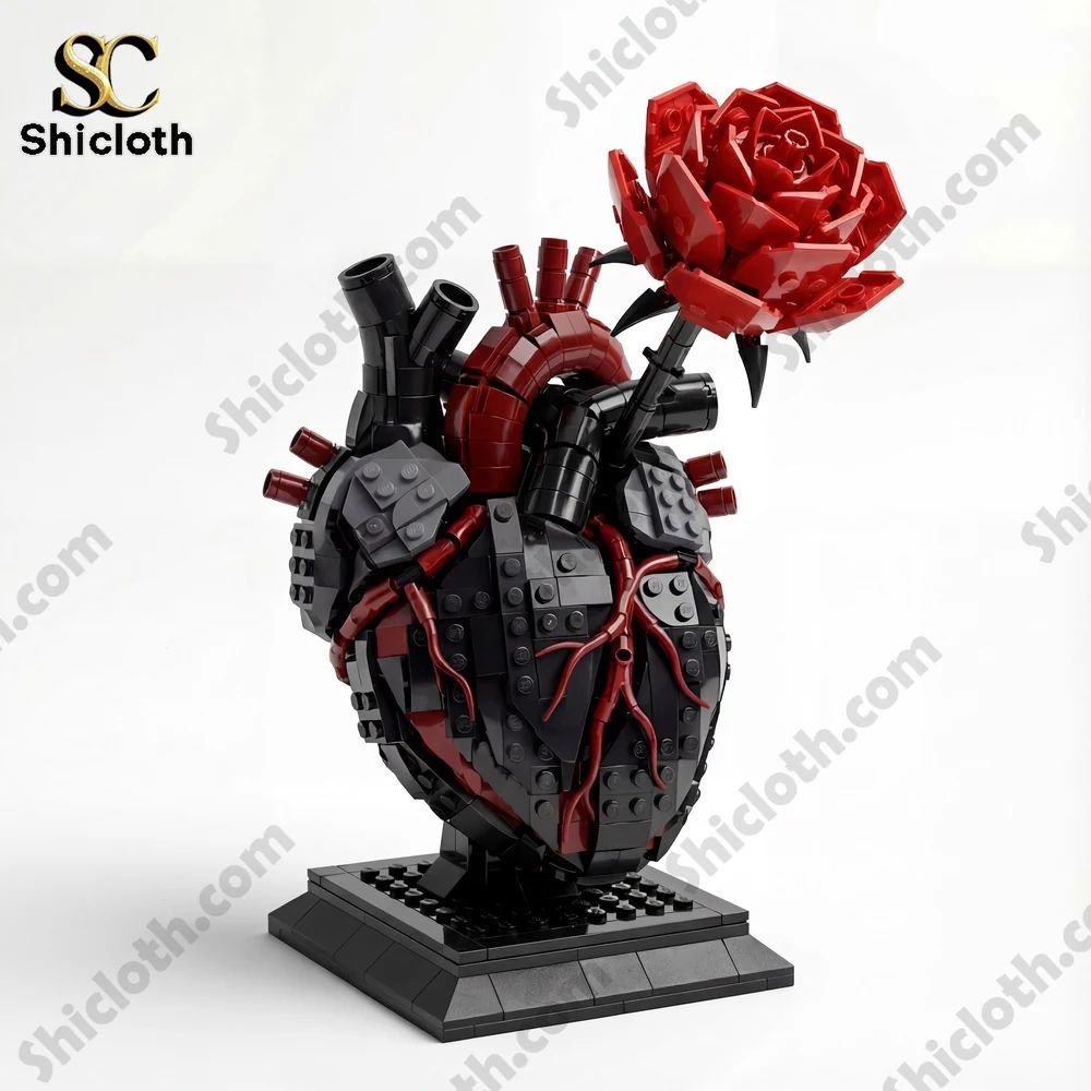 The Heartbeat in Bloom Rose & Heart Sculpture