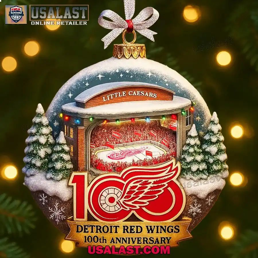 Detroit Red Wings Stadium 2025 Christmas Ornament