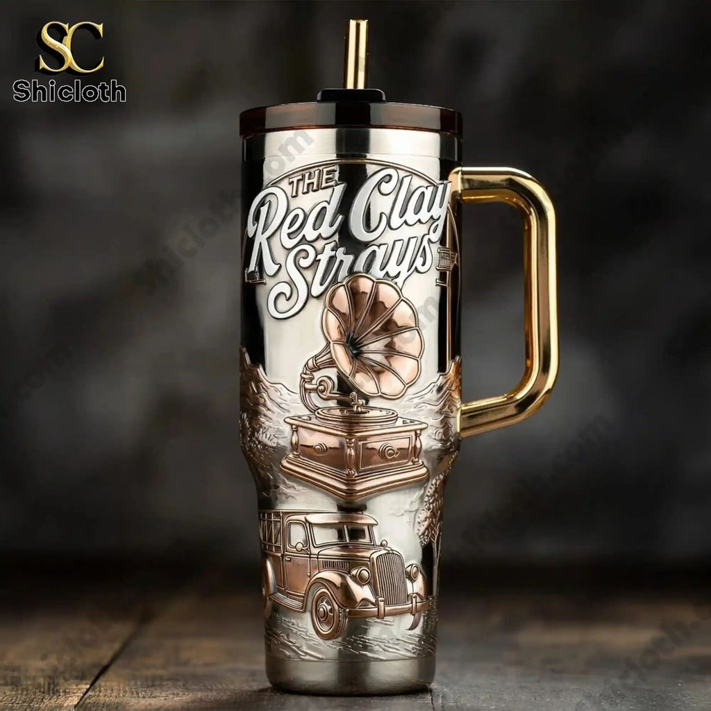 The Red Clay Strays Wondering Why 40oz Tumbler With Handle