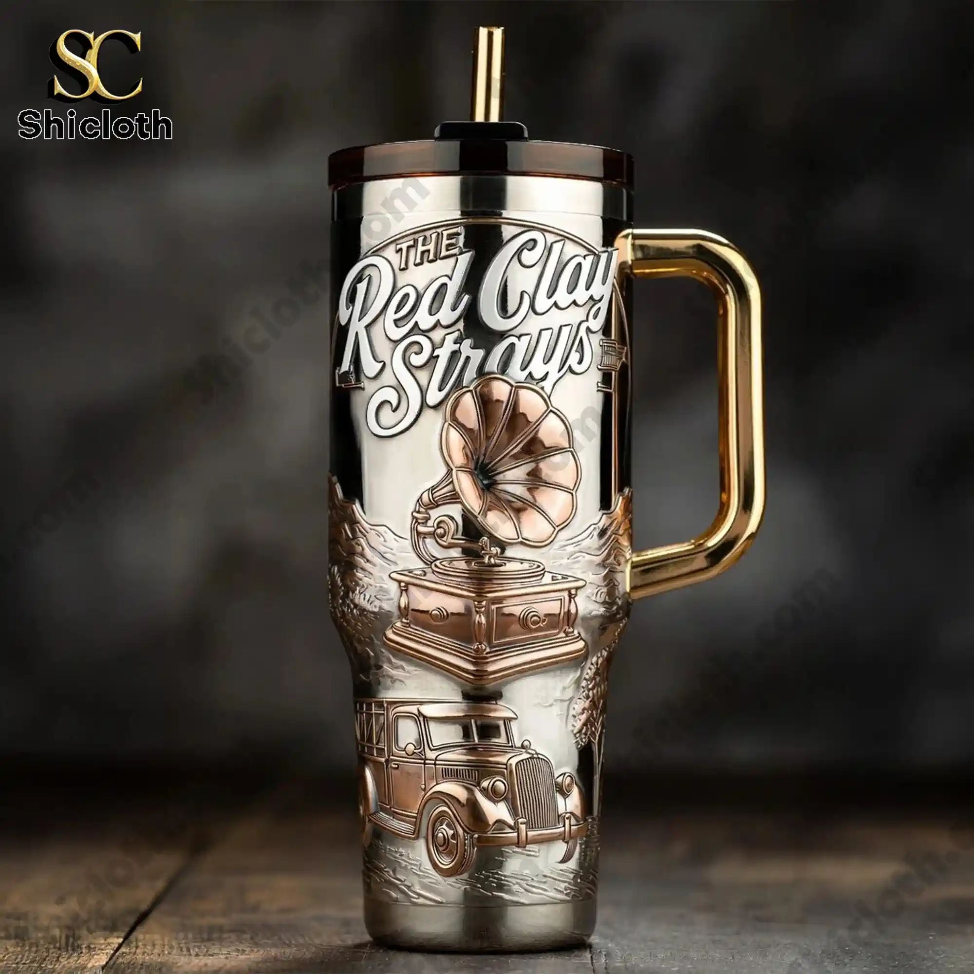 The Red Clay Strays Wondering Why 40oz Tumbler With Handle