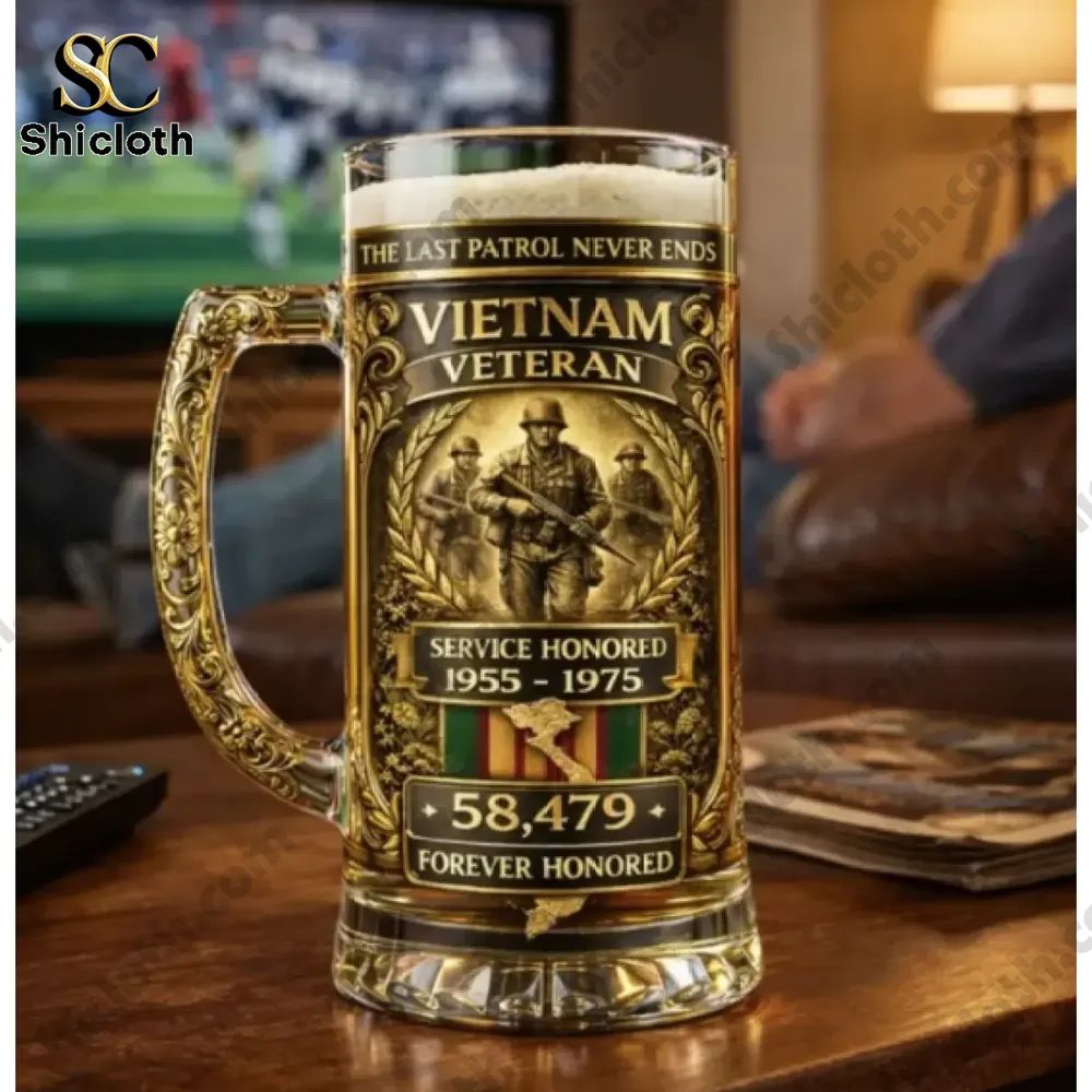 Vietnam Veteran 1955-1975 Commemorative Beer Glass