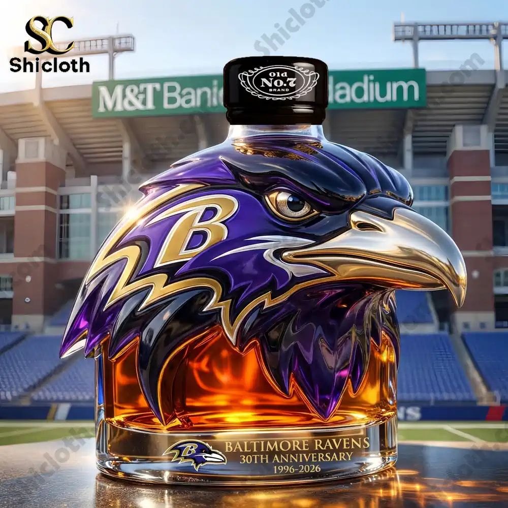 Baltimore Ravens 30th Anniversary Commemorative Crown Royal Bottle
