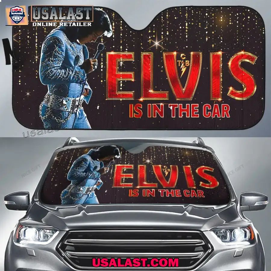Elvis Presley Is In The Car Windshield Sunshade