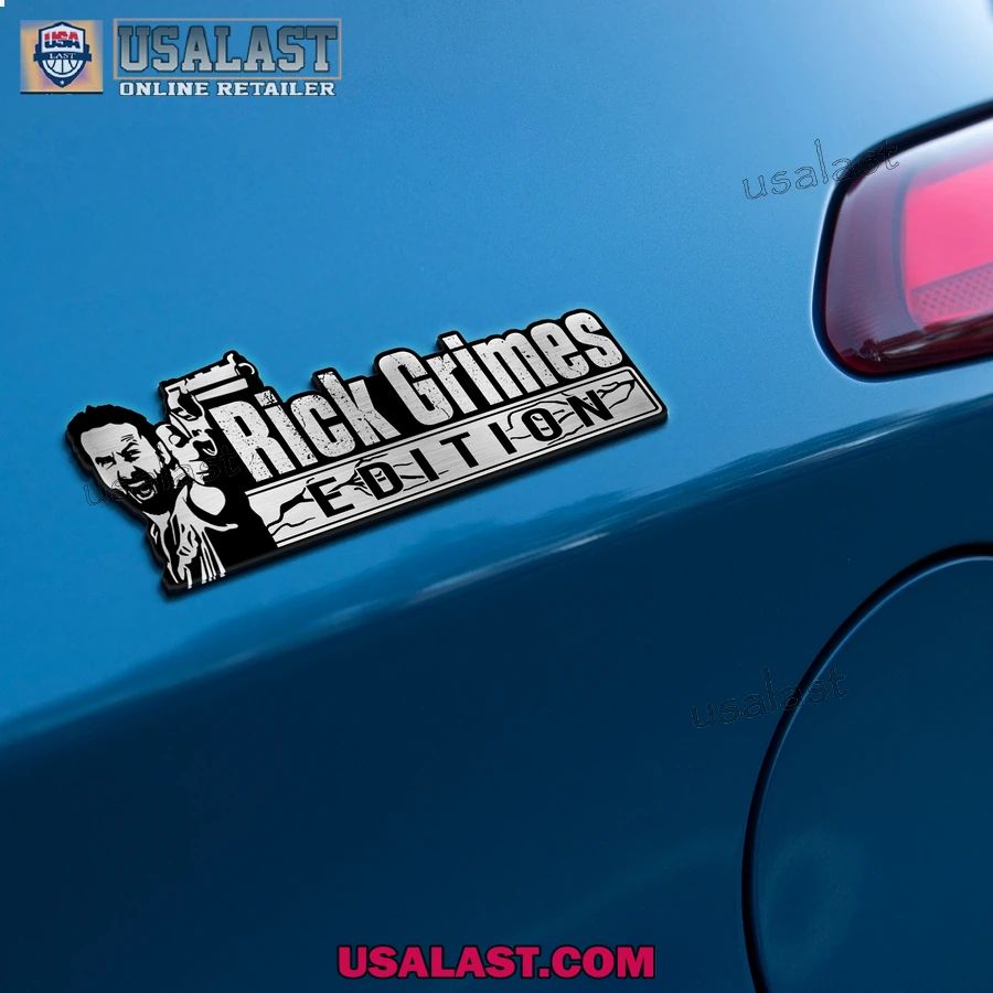 Rick Grimes The Waking Dead 3D Car Badge Sticker