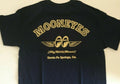 Mooneyes T-Shirts, Fly With Moon (046) Navy 100% Cotton  Chev Ford Mopar NHRA