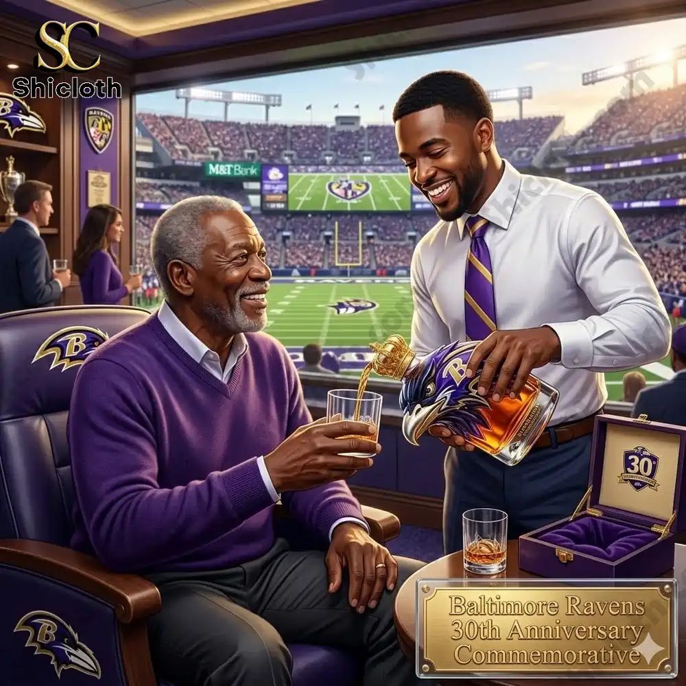Baltimore Ravens 30th Anniversary Commemorative Crown Royal Bottle