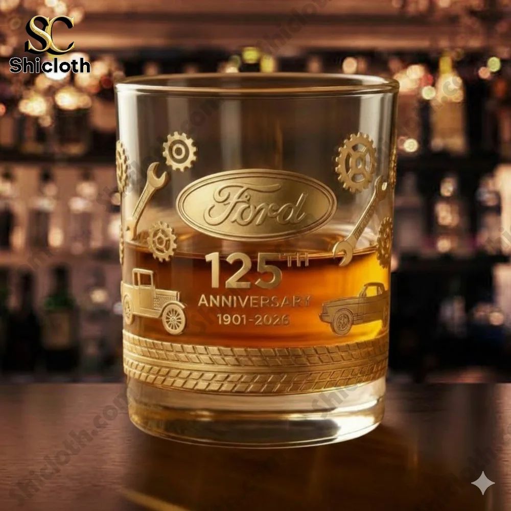 Ford 125th Anniversary 1901-2026 Whiskey Glass