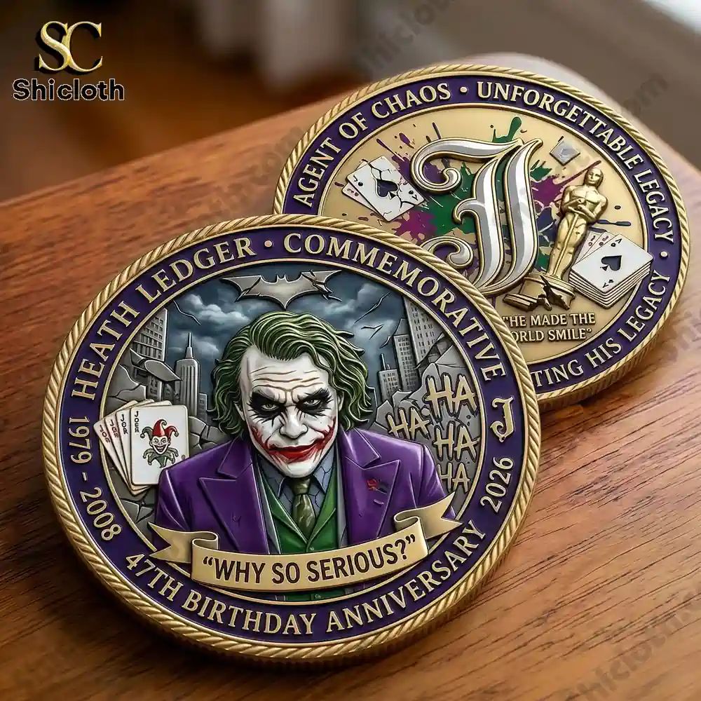Heath Ledger Joker 47th Birthday Annivesary Commemorative Coin