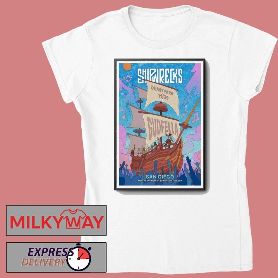 Shipwrecks Music Fest Nov 29 2025 Quartyard in San Diego CA Poster shirt
