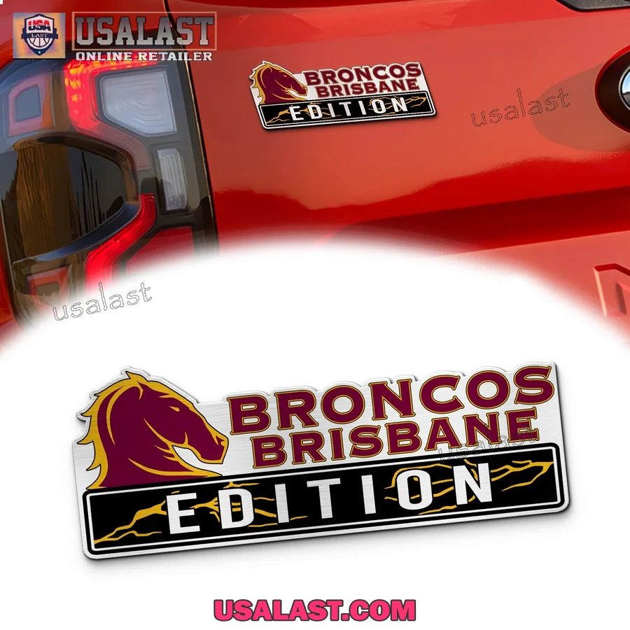 Brisbane Broncos Edition Custom 3D Car Badge Sticker
