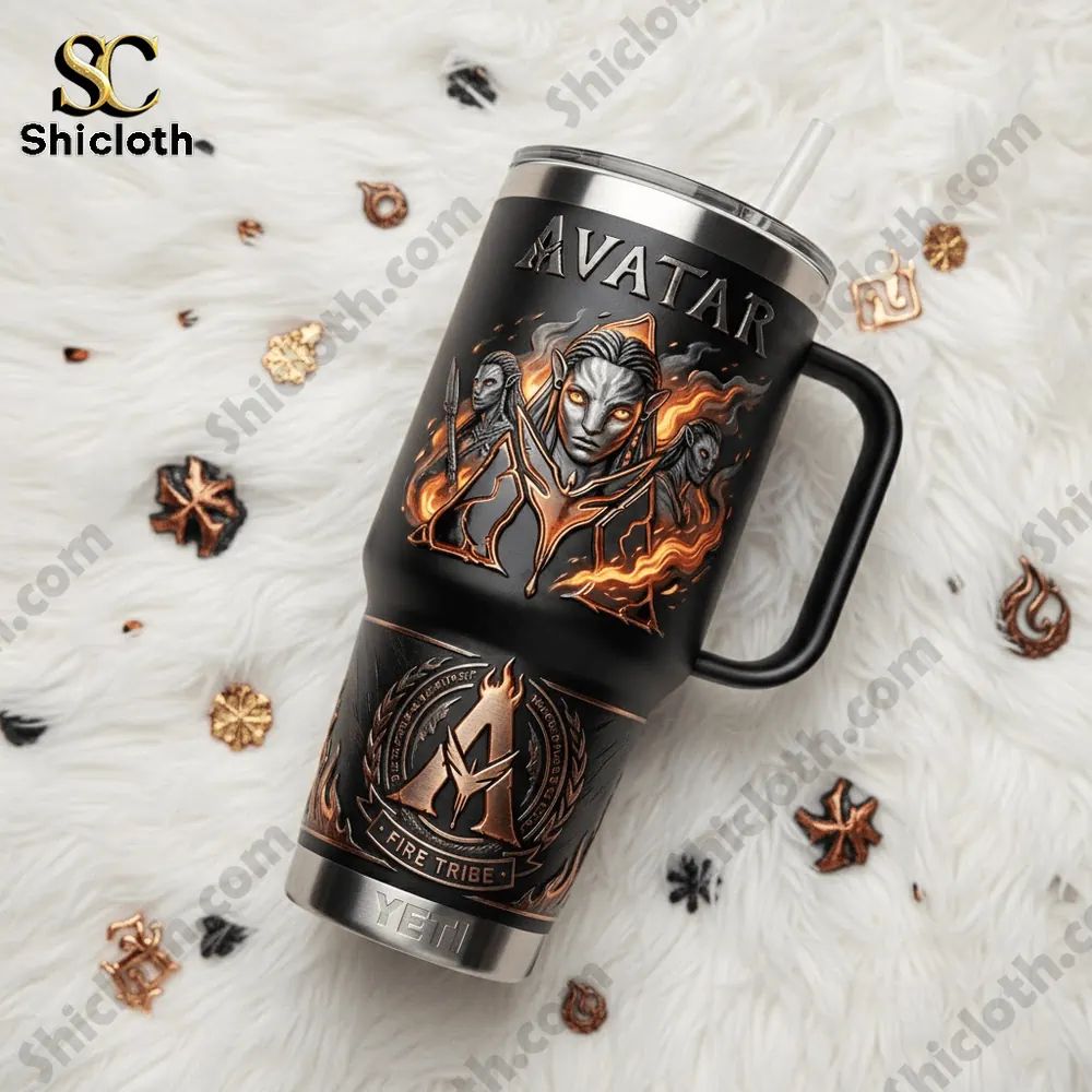 Avatar 3 Fire And Ash 40oz Yeti Tumbler With Handle