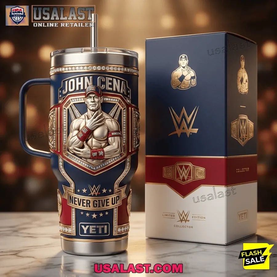 John Cena Never Give Up Tumbler With Handle