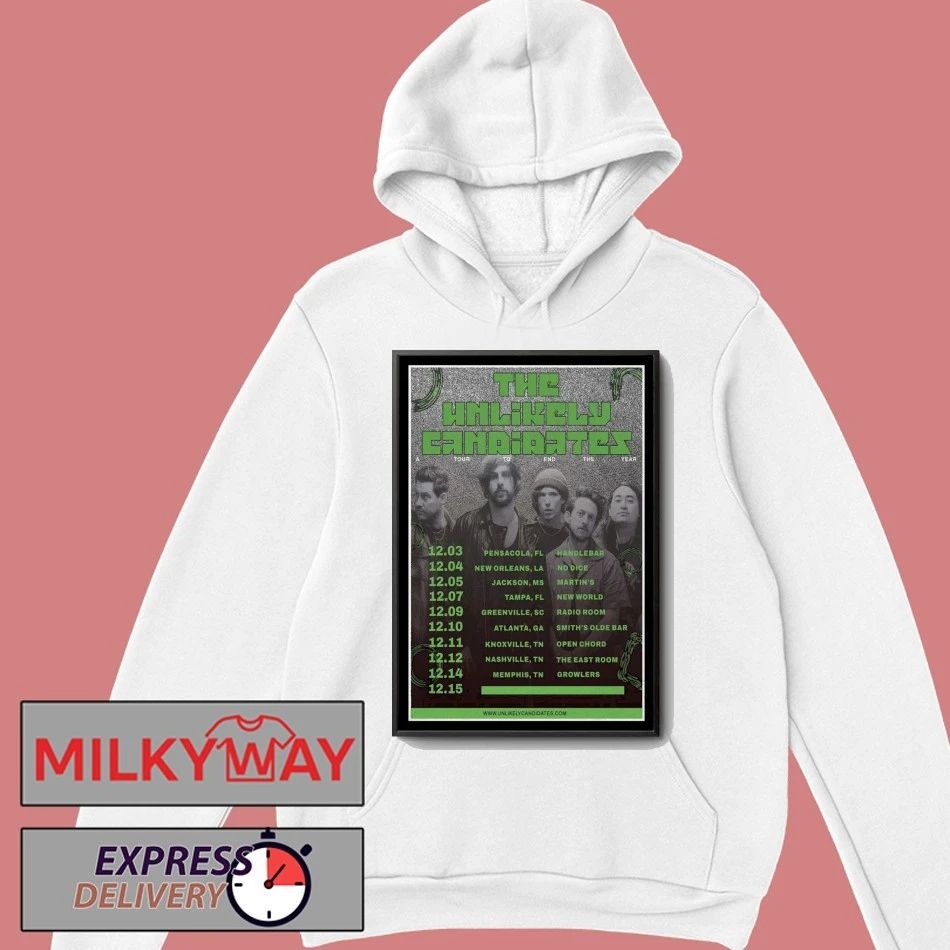 The Unlikely Candidates December Shows 2025 Poster shirt