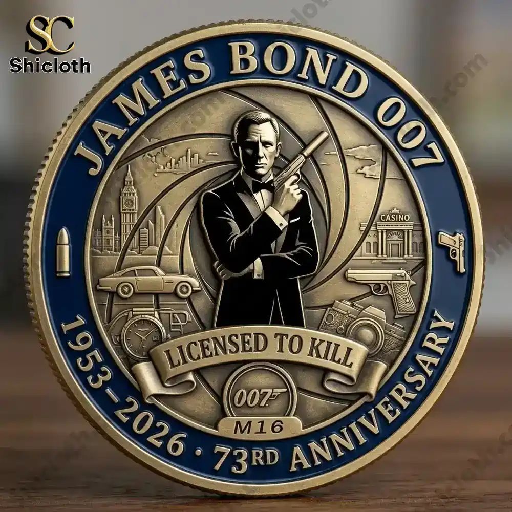 James Bond 007 73 Years Collectible Coin