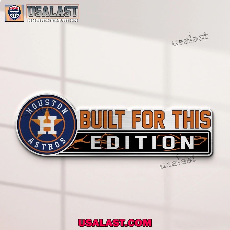 Houston Astros Edition Engraved Car Name Badge