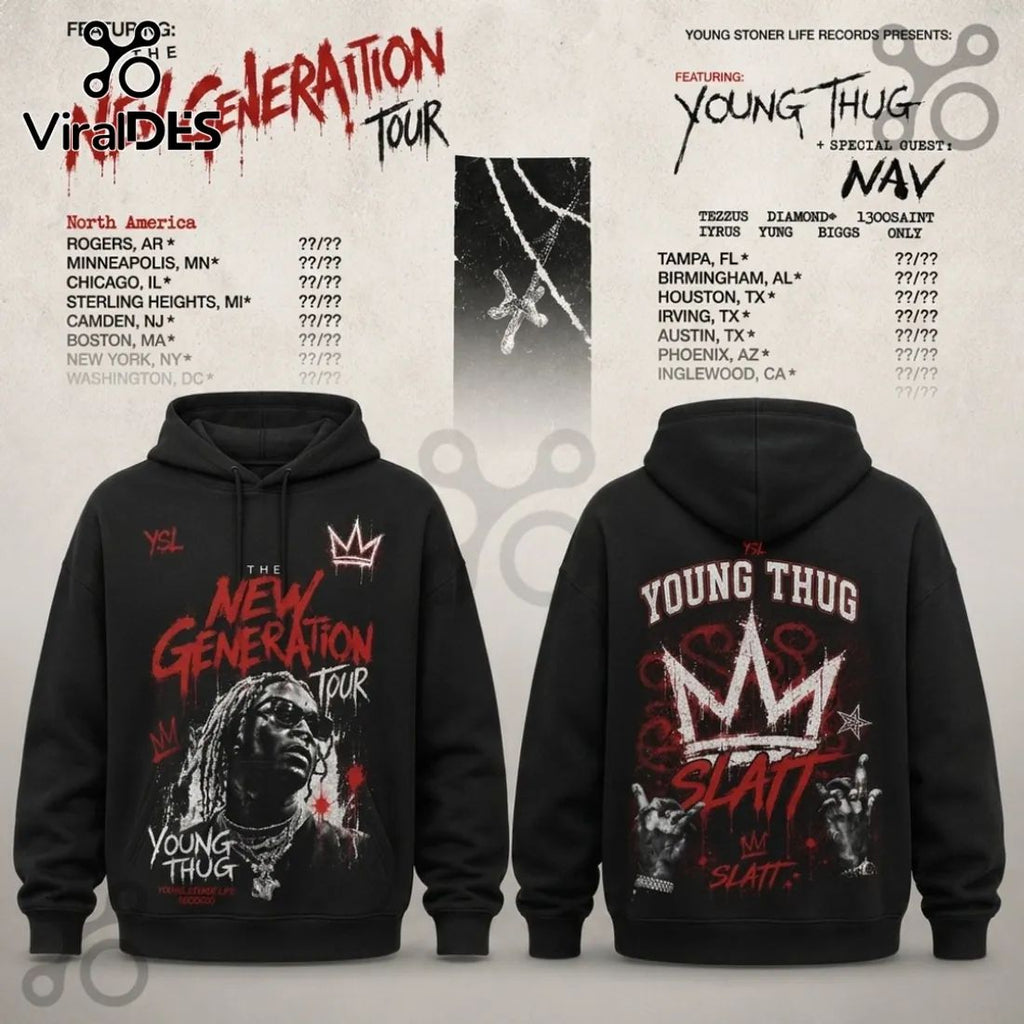 Young Thug YSL The New Generation Tour Black Hoodie