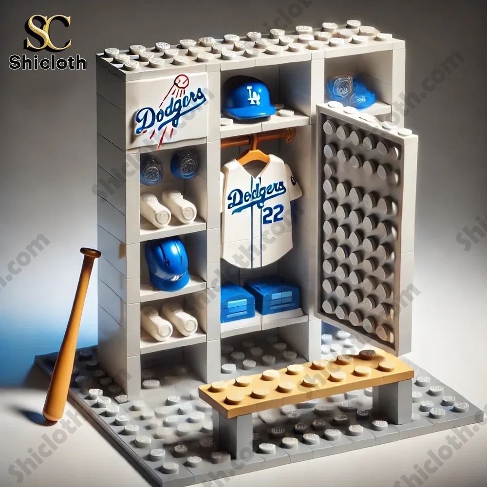 Los Angeles Dodgers Locker Room Building Blocks