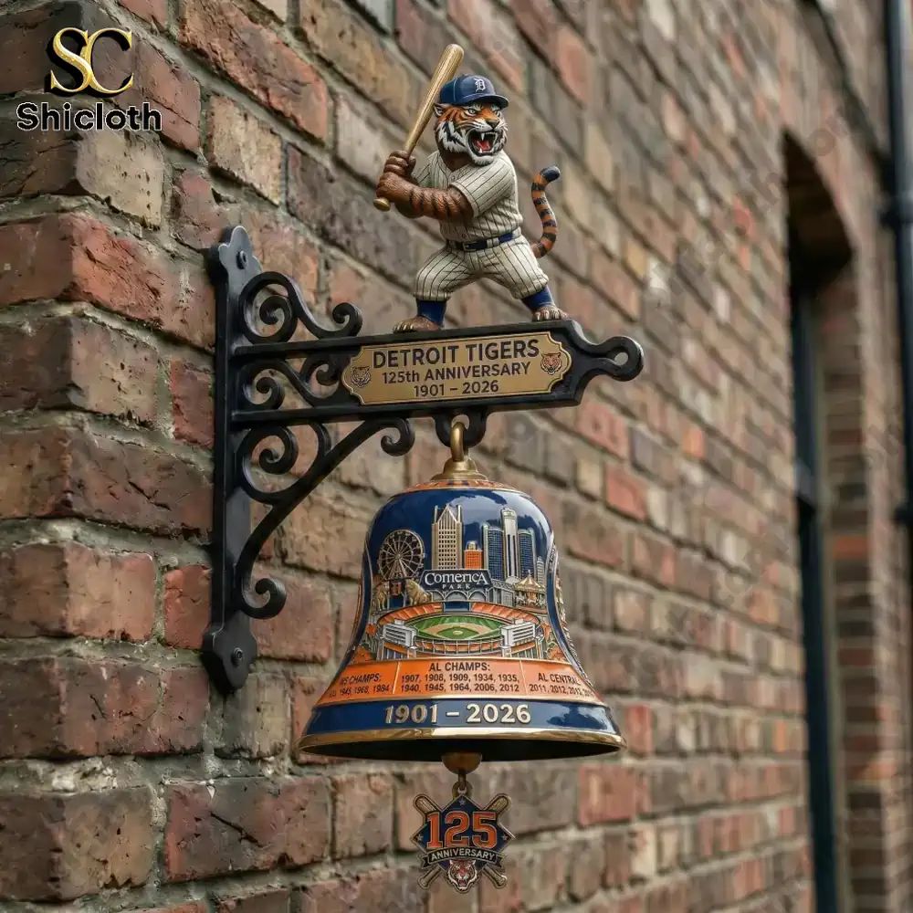 Detroit Tigers 125th Anniversary 1901-2026 Wall Bell Doorbell