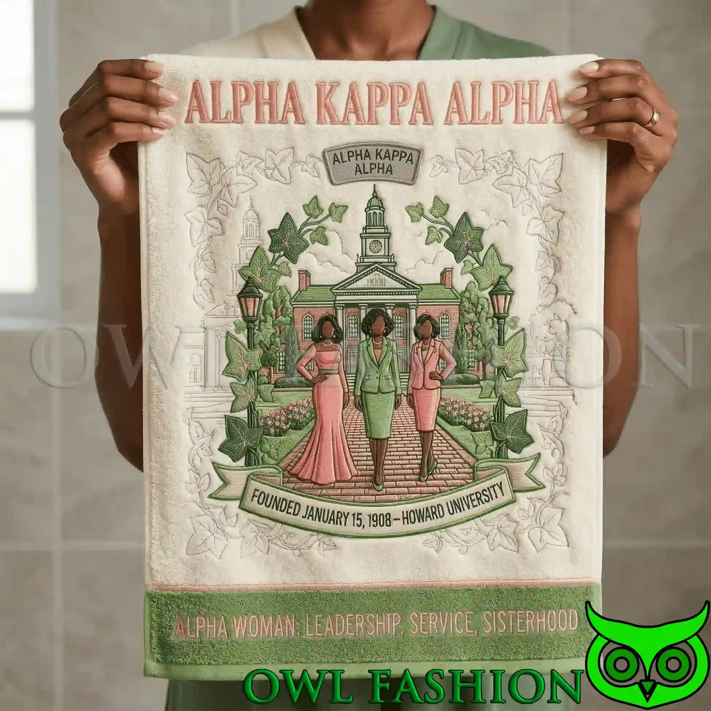 Alpha Kappa Alpha Premium Bath Towels