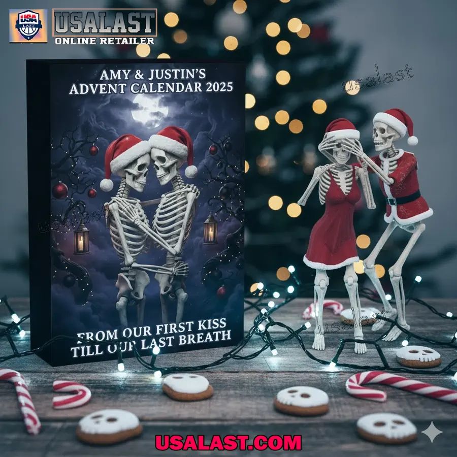Personalized Skeleton Couple Advent Calendar 2025