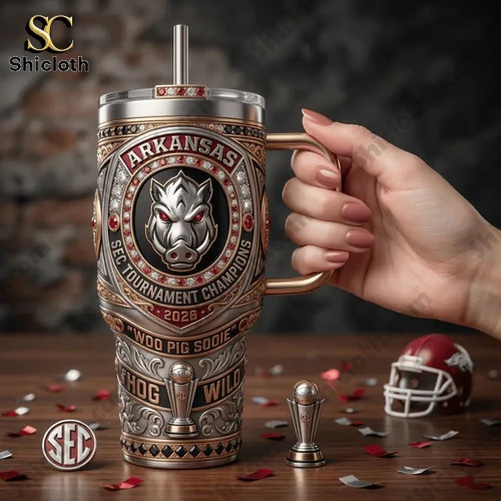 Arkansas Razorbacks 2026 Sec Champions Commemorative Yeti Tumbler