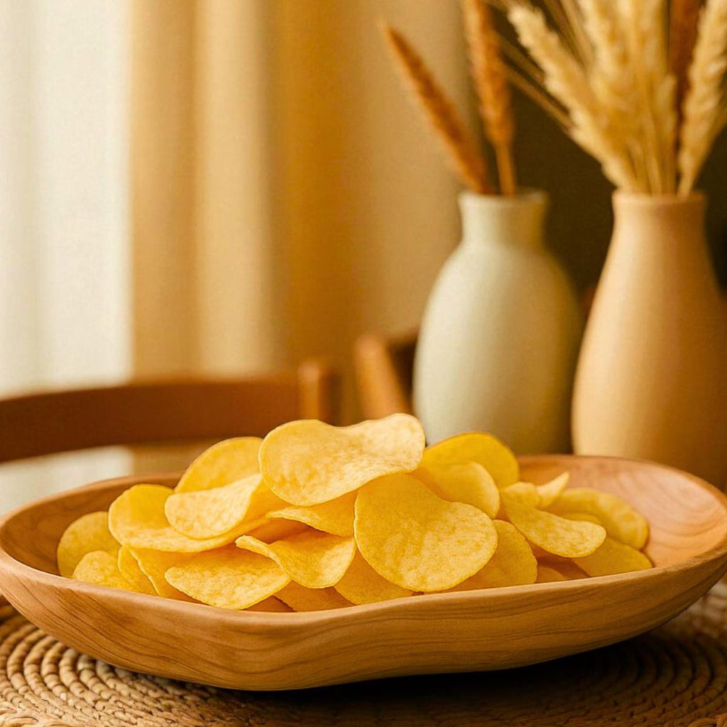 Hand-Carved Peanut Wood Freeform Serving Plate