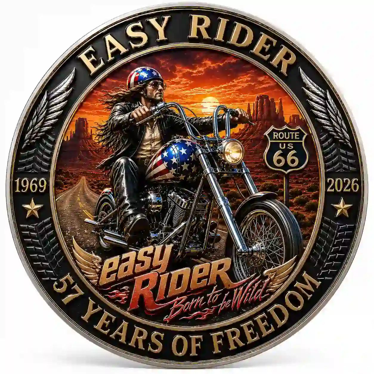 Easy Rider 57 Years of Freedom Collector Coin