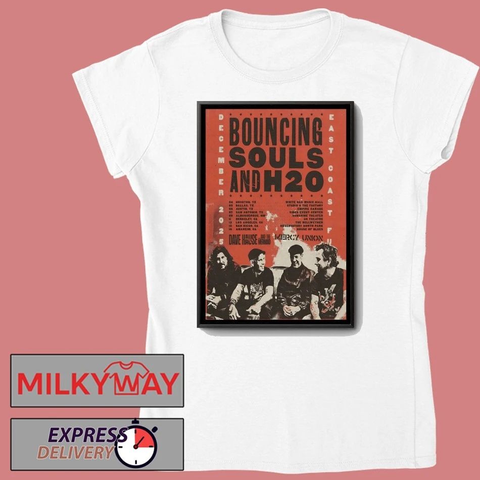 Bouncing Souls And H20 Poster December 2025 East Coast FU Tour shirt