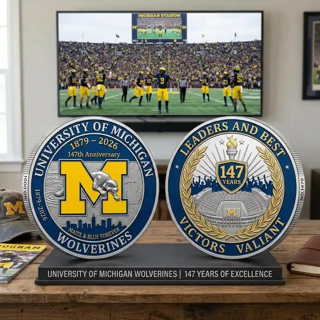 University of Michigan Wolverines 147th Anniversary Commemorative Coin