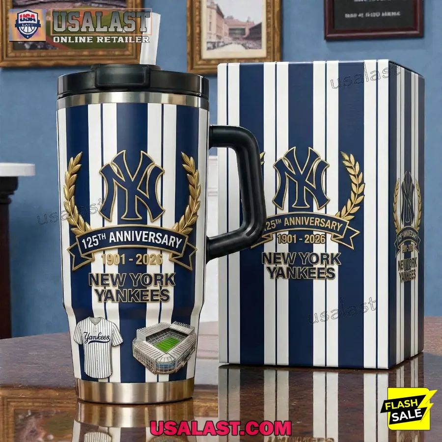 New York Yankees 125th Anniversary Tumbler With Handle