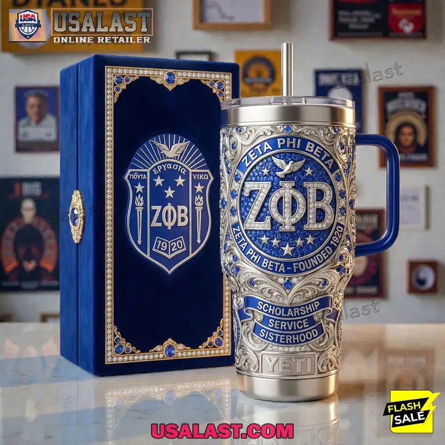 Zeta Phi Beta Lovers 40oz Tumbler With Handle